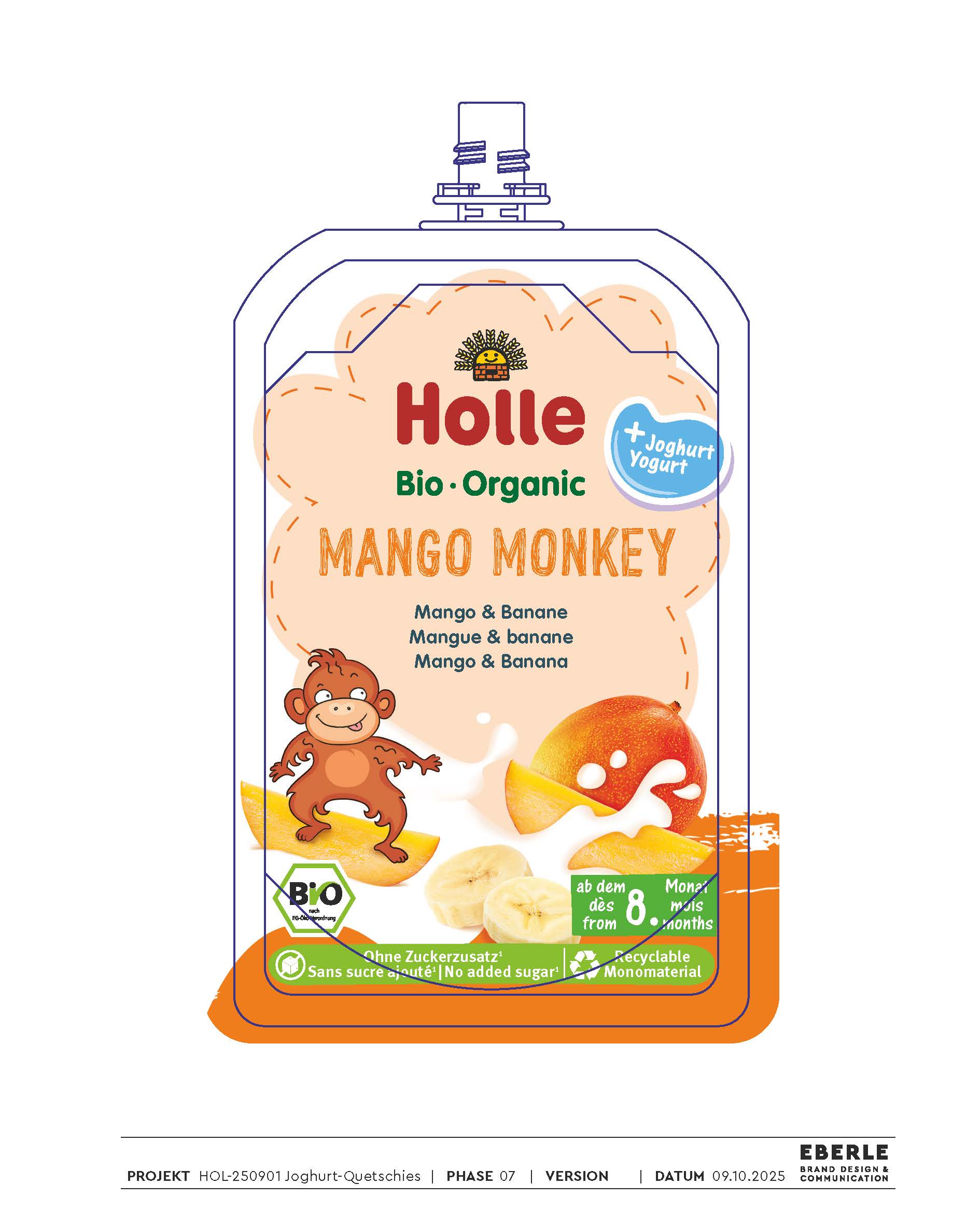 Holle Mango Monkey Yogurt (100g) - Image 2