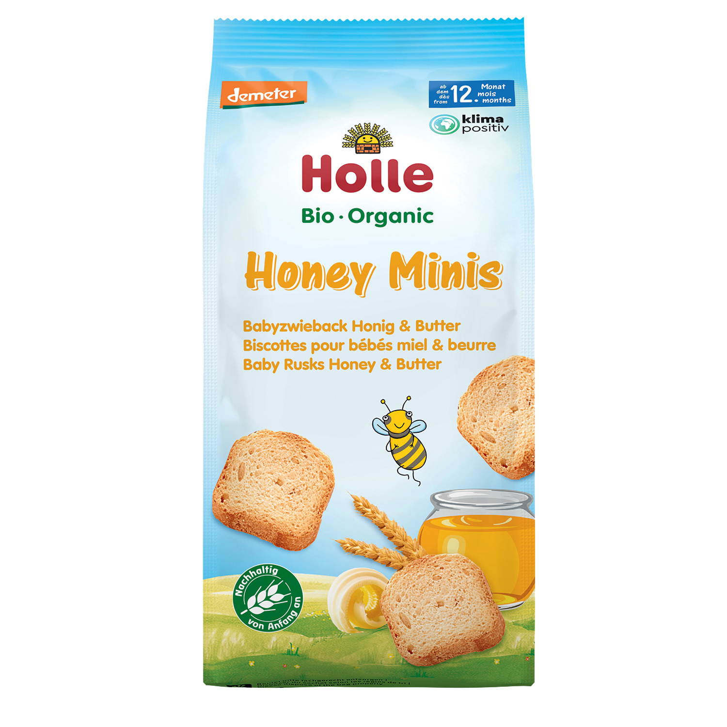 Holle Organic Honey Mini Rusks (100g)