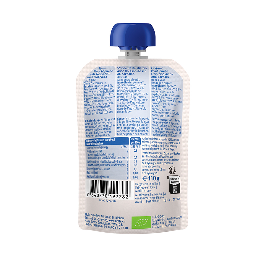 Holle Organic Penguin Porridge Pouch (110g) - Image 2