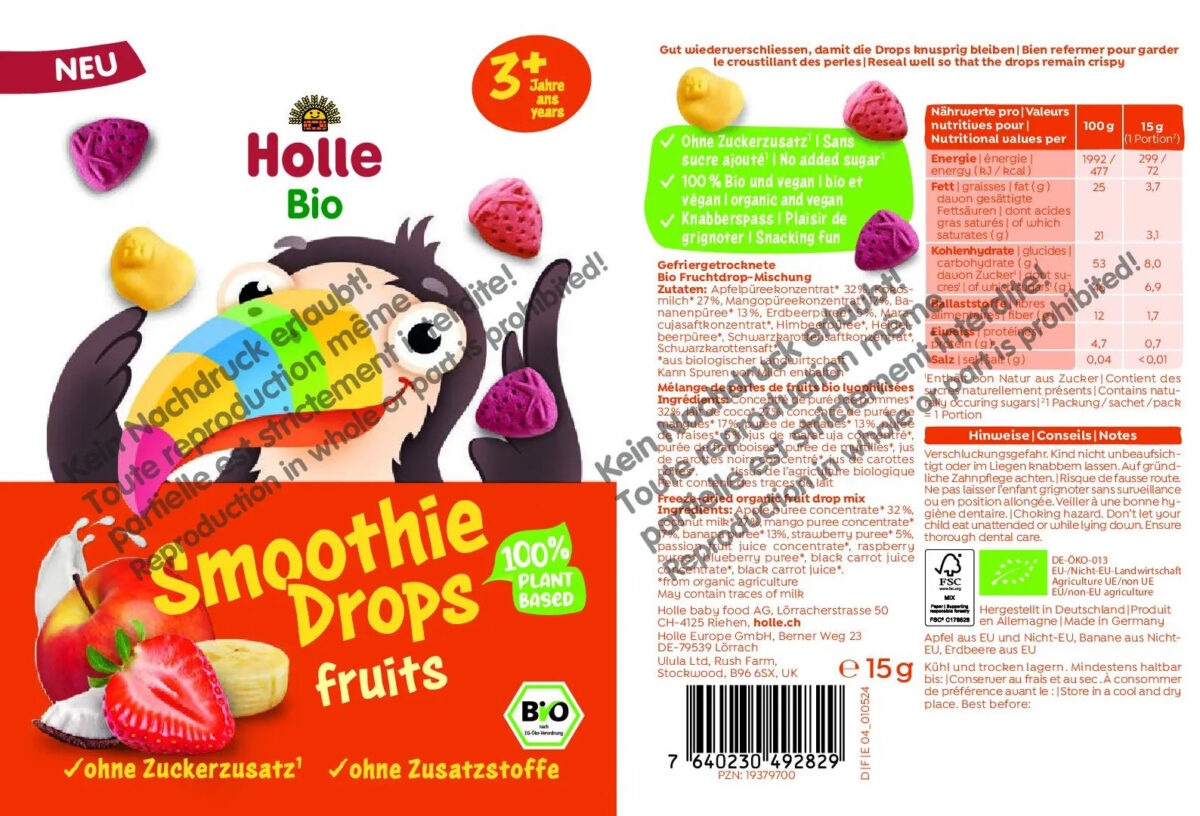 Holle Organic Fruits Smoothie Drops (15g) - Image 2